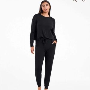 Nuuds black pajamas jogger set medium
